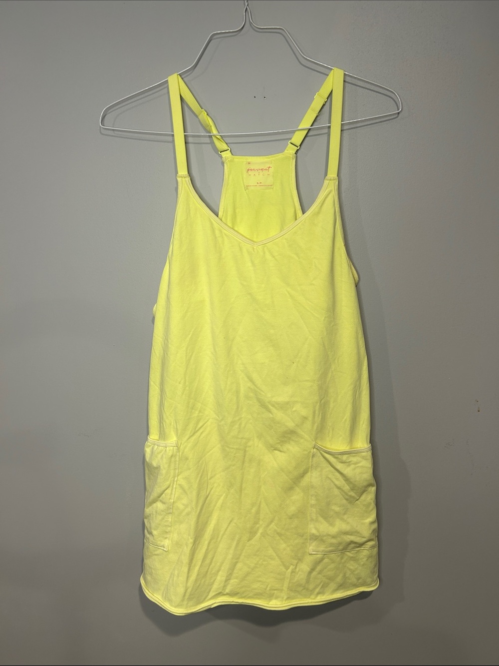 FP Movement by Free People Neon Yellow Tank Slip Dress